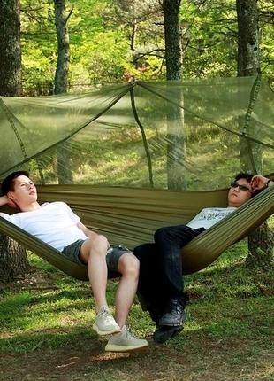 Туристичний гамак із москітною сіткою ukc hammock net до 200 кг2 фото