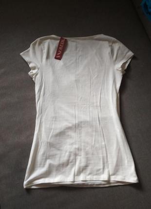 Белая футболка туника merona сша, с запахом на груди, хлопок, размер xs10 фото
