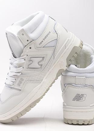 Кожаные высокие кроссовки new balance 650