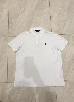 Поло футболка polo ralph lauren golf біла базова гольф