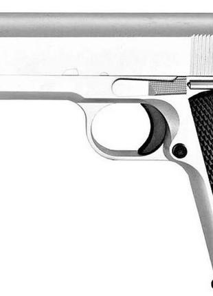 Дитячий пістолет на кульках "colt m1911" galaxy g13s метал, сріблястий