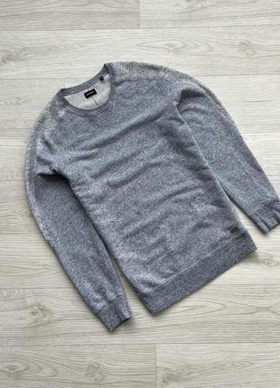 Крутой вафельный свитшот, джемпер diesel erastos waffle knit sweatshirt grey кофта2 фото