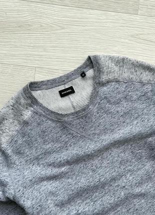 Крутой вафельный свитшот, джемпер diesel erastos waffle knit sweatshirt grey кофта3 фото