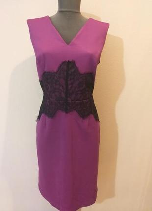 Плаття з мереживом бузкового кольору 42