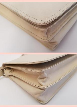 Бесподобная актуальная функциональная кожаная сумка английского бренда nova цвет скорлупа9 фото