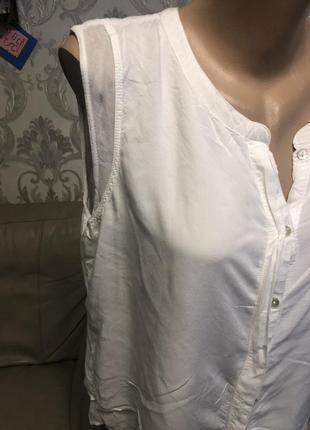 Летняя белая блуза натур2 фото