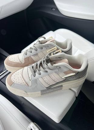 Женские кроссовки adidas forum silver green