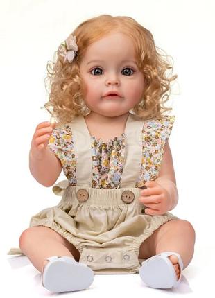 Силиконовая коллекционная кукла реборн reborn девочка рокси полностью анатомическая ( виниловая кукла ) высота5 фото
