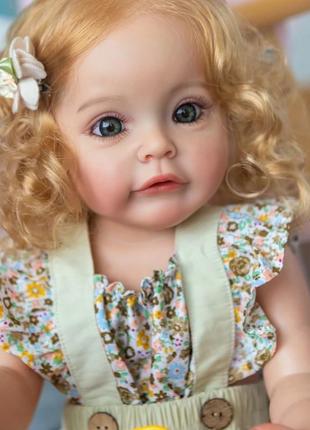 Силиконовая коллекционная кукла реборн reborn девочка рокси полностью анатомическая ( виниловая кукла ) высота4 фото