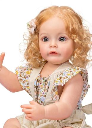Силиконовая коллекционная кукла реборн reborn девочка рокси полностью анатомическая ( виниловая кукла ) высота6 фото