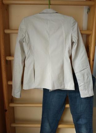 Оригинальный блейзер пиджак в полоску с шелковой подкладкой от balenciaga pre-owned4 фото