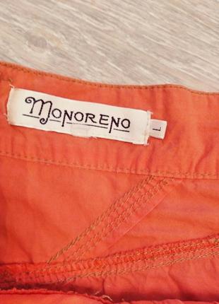 Летняя коттоновая мини юбка monoreno кораллового цвета!!!3 фото