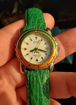 Esq movado submersible 330ft дайверские кварцевые женские часы