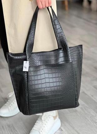 Містка жіноча сумка екошкіра