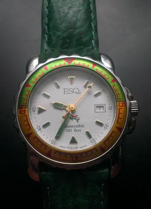 Esq movado submersible 330ft дайверские кварцевые женские часы