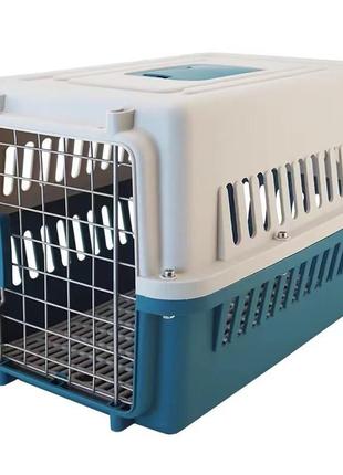 Переноска контейнер для кішок і собак для авіа перельотів і транспортування животних із металевими