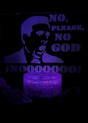 3d-лампа майкл, подарунок для фанатів серіалу офіс, світильник або нічник, 7 кольорів, 4 режими та пульт