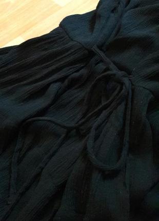 Натуральное черное платье миди с вышивкой от new look9 фото