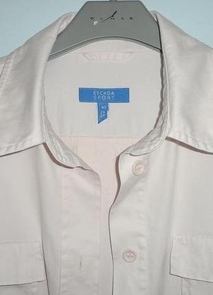 Коттоновый пудровый жакет-рубашка escada , р. 404 фото