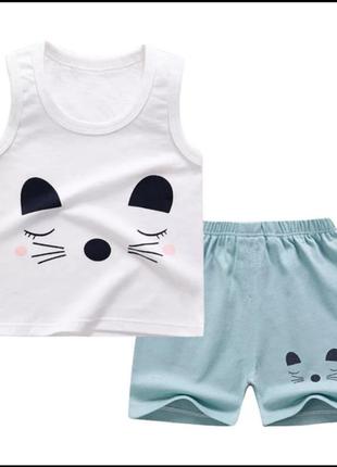 Майка, шортики шорты набор. набір маєчка та шорти