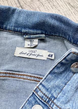H&m женская джинсовая куртка, с ручной росписью4 фото