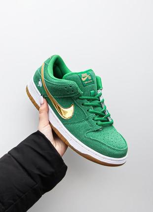 Nike sb dunk low pro st. patricks day, кроссовки женские зеленые найк данк, кроссовки найс женские зеленые, кроссовки жеэнкие зеленонайк4 фото