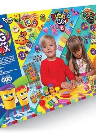 Набор для творчества " тесто для лепки, кинетический песок " big creative box 4 в 1 danko toys2 фото