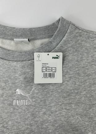 Укороченный серый свитшот puma4 фото