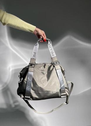 Prada sport silver gray