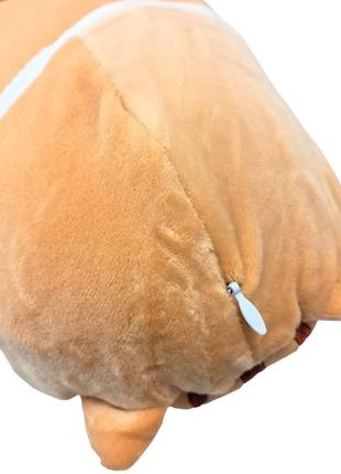 Кот батон антистресс мягкая игрушка подушка 50 см плюшевый котик обнимашка бежевый6 фото