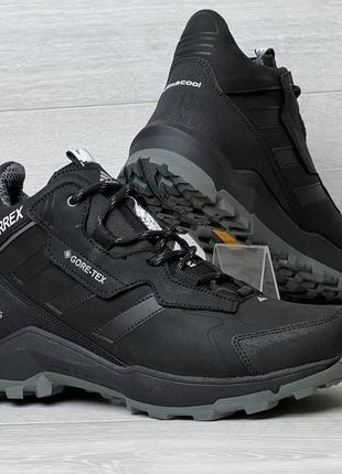 Зимние спортивные ботинки, кроссовки кожаные термо adidas terrex gore-tex6 фото