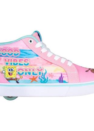 Роликовые кроссовки heelys x spongebob racer 20 mid hes10493 powder pink aqua (39)2 фото