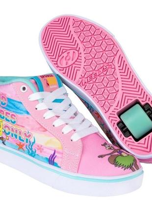 Роликовые кроссовки heelys x spongebob racer 20 mid hes10493 powder pink aqua (39)