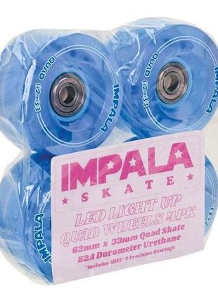 Impala колеса для роликів 4 pack - blue light up (frd.046935)3 фото