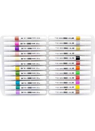 Маркер акриловый 24 цвета bv-892-24 в пластиковом боксе