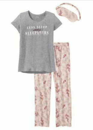 Легка літня піжама з маскою, розмір м/хл.,знижка до 16.06🔥💥