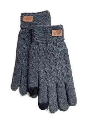 Ванные, утепленные мужские перчатки сенсором на пальцах.3 фото