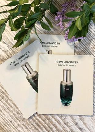 Люксовая корейская косметика o hui prime advancer ampoule serum (40+)пробник