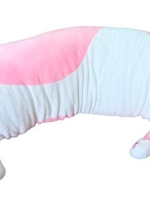 Кіт батон багет антистрес м'яка іграшка подушка 50 см плюшевий котик обіймашка рожевий8 фото