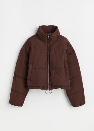 Куртка пуффер темно бронзовая h&m