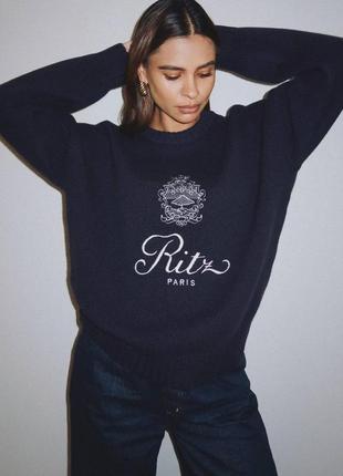 Светр ritz paris синій молочний