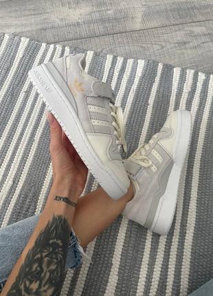Adidas forum low cream grey, кросівки адідас жіночі сірі, кросівки жіночі адідас форум, кроссовки женские серые
