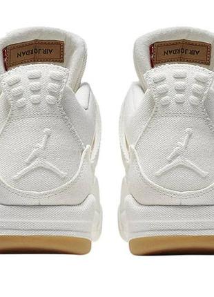 Кроссовки air jordan 4 levi's'white denim'3 фото
