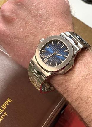 Часы мужские наручные 40 мм черно синий циферблат2 фото
