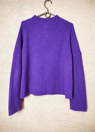 Стильный шерстяной фиолетовый мирер джемпер пуловер свободного кроя2 фото
