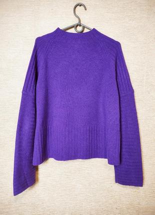 Стильный шерстяной фиолетовый мирер джемпер пуловер свободного кроя3 фото