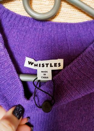 Стильный шерстяной фиолетовый мирер джемпер пуловер свободного кроя6 фото