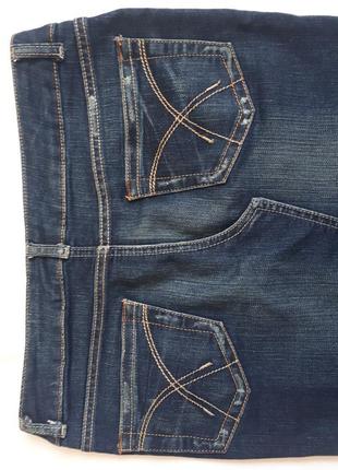 Коттоновая юбка- миди синяя m-o-t-o ( размер 38)6 фото