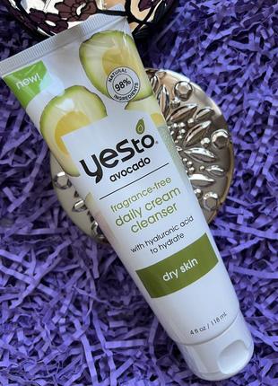 Ежедневный очищающий крем, без отдушек yes to avocado fragrance-free daily cream cleanser