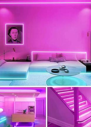 Светодиодная лента ksipze ‎st51 k2410 , rgb led fairy lights strip, с дистанционным...